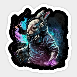 DJ Bunny T-Shirt | Fun and Original Design for Music Fans Sticker